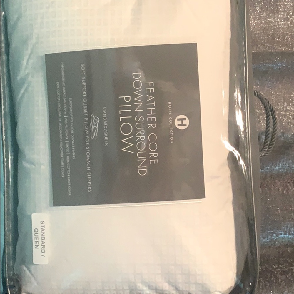 Feather core down surround pillow